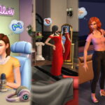 Three kits in The Sims 4 featuring a gaming theme, a fancy theme, and a modern theme.