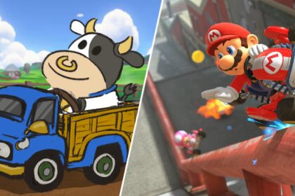 Mario Kart World started off as an OG Switch game, and don't worry, its driving cow is "still in touch with her animal nature"