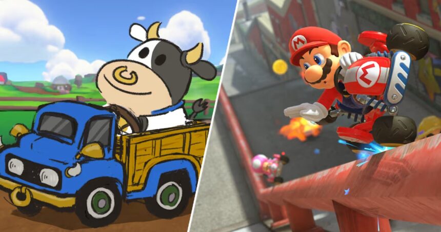 Mario Kart World started off as an OG Switch game, and don't worry, its driving cow is "still in touch with her animal nature"