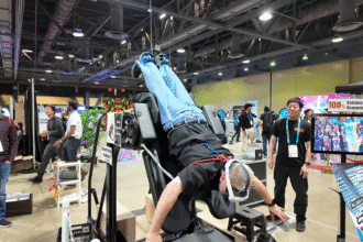 VR Bungee Jumping Simulation Tips You Over In Real Life At AWE