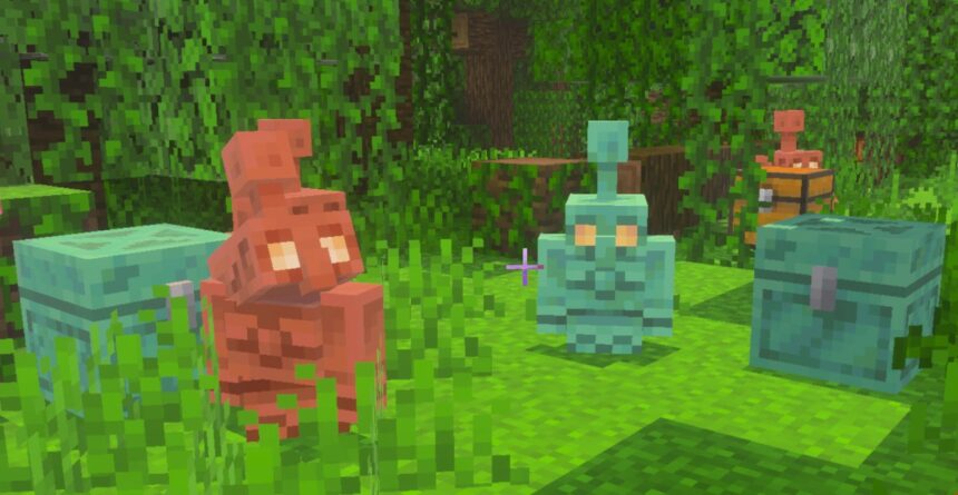How to make and use a copper golem in Minecraft
