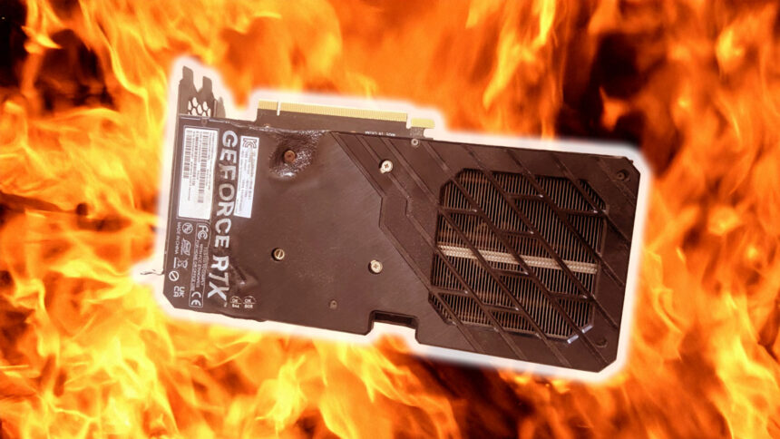 This Nvidia GeForce RTX graphics card just melted into a chocolatey mess