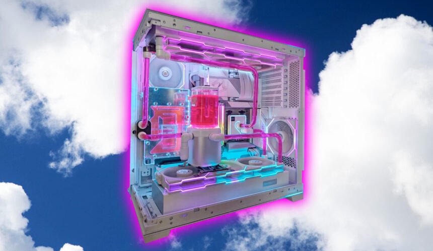 This stunning white gaming PC build pops with a touch of vivid pink