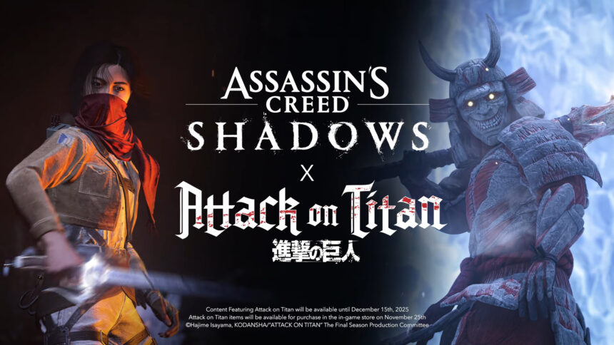 Assassin’s Creed Shadows Collabs With Attack on Titan for Naoe Ackerman Outfit, Potential Titan Boss