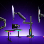 HUANUO monitor arms and desks help pair perfect posture with professional plays