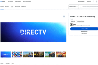 DIRECTV Lists Live TV Streaming App For Meta Quest Ahead Of Spring 2026 Launch