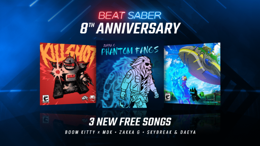 Beat Saber Drops Three Free New Songs For Its Eight Year Anniversary