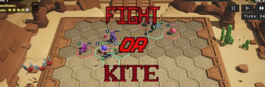Fight or Kite: Flawed Tactics is an autobattler that blends tactics, deckbuilding, and a unique self-balancing system