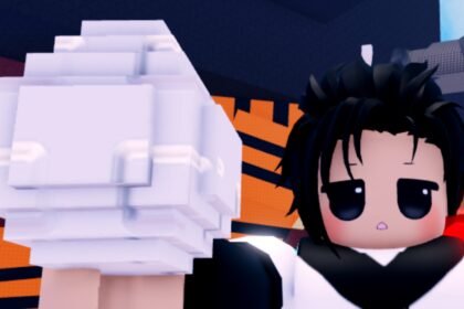 A player holding a stolen egg in Steal An Egg on Roblox.