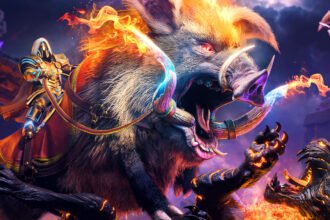 Ark Astraeos final update - A player rides a giant boar in the new update for the Greek Ark Survival Ascended DLC.
