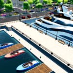 Big Ambitions 1.0 is out now, and this "life sim on steroids" is already a winner - A large yacht parked in a dock.