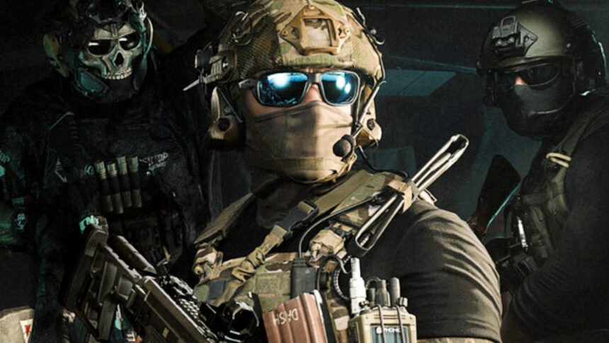 Call of Duty Modern Warfare 4 Open Beta patch notes - A new update adds the bigger maps of Ground War: Combat Outpost to the multiplayer test - Three soldiers sit in a helicopter.