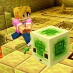 The Minecraft Sulfur Cube update has unlocked all manner of creative new Marketplace minigames - A player solves a puzzle in the Sulfur Strongholds add-on.