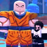 Anime Breaker codes - A player standing beside an NPC in Anime Breaker on Roblox.