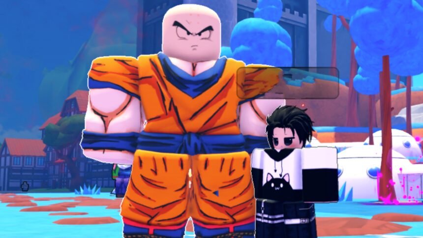 Anime Breaker codes - A player standing beside an NPC in Anime Breaker on Roblox.