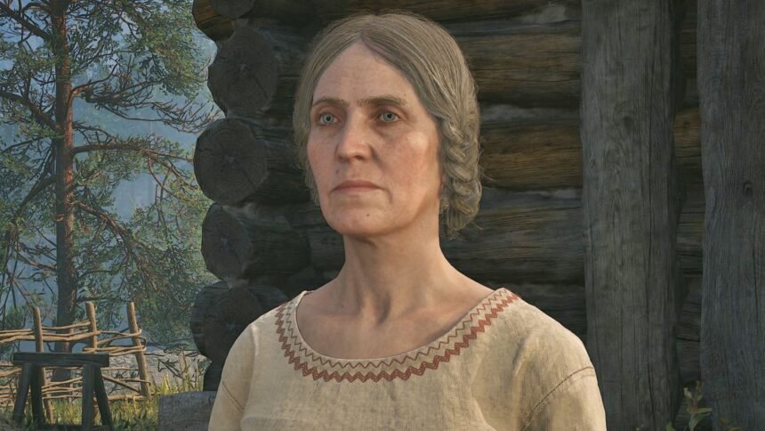 Dawnwalker Blasphemy mission: a woman with greying hair looks stern.