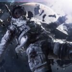 Nikita Buyanov's next game, Fragmentary Order, is "ten Tarkovs." EFT was "just a test.": A skeleton in an astronaut outfit floating through space surrounded by rubble