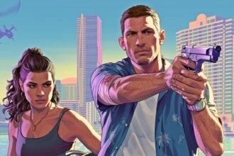 GTA 6 release date: Lucia and Jason as they appear on the official artwork released by Rockstar.