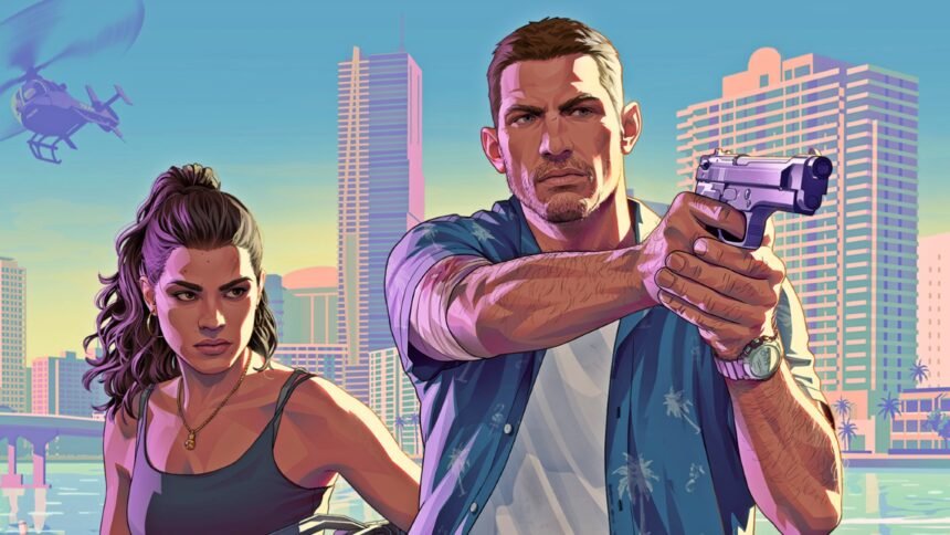GTA 6 release date: Lucia and Jason as they appear on the official artwork released by Rockstar.