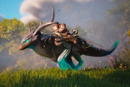ArenaNet says Guild Wars 3 will make you "fall in love with MMOs." Here's why I think it could: An image of a man in armor riding a stag-like creature through a green field