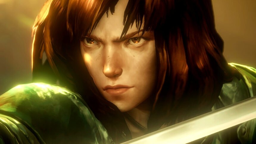 No Rest for the Wicked 1.0 is delayed - Odessa, a young warrior clutching a sword in the Moon Studios RPG.