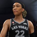 Nvidia DLSS 5 is arriving very soon, bringing "Hollywood-grade photorealism" to your games: An image of a Black woman with blond hair tired back wearing a Las Vegas NBA jersey
