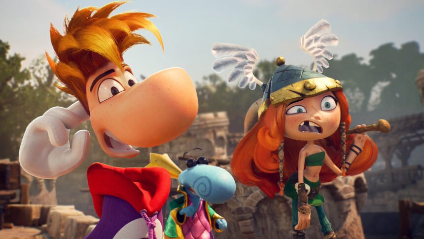 Rayman and another character in Rayman Legends Retold.