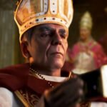 Crusader Kings 3 By God Alone overhauls religion in the medieval grand strategy game - A man in Papal uniform readies a ruler's crown.