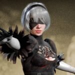 Dead by Daylight's Nier Automata crossover brings 2B to The Fog, and I really hope this heralds a sequel: An image of Feng Min as 2B in Nier Automata, a woman with short silver hair and a blindfold wearing a black, frilly dress