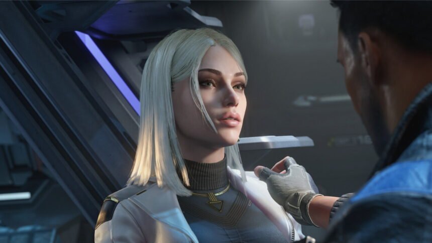 A silver haired character in The Expanse: Osiris Reborn.