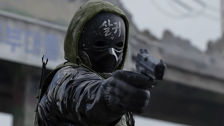 Modern Warfare 4 DMZ revives: An image of an operator in Haijin holding a handgun.
