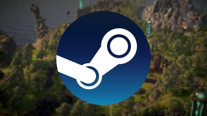 Steam discoverability is "the big issue" in gaming right now, Peter Molyneux says. "There's just too much choice.": An image of the Steam logo on a background from Masters of Albion