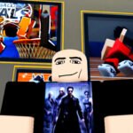 Roblox Basketball Rivals codes: An image of a roblox character standing in a stadium.