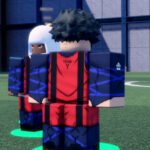 Start Your Blue Lock Career codes: Roblox Ikki Niko and his team standing on a green soccer pitch